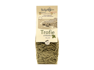 Trofie al Basilico pasta Artigianale trafilata al Bronzo